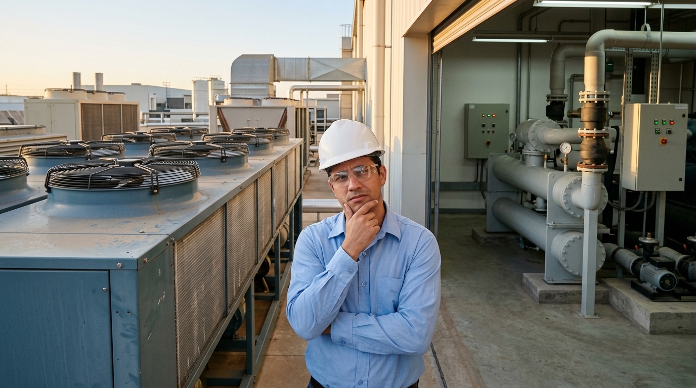 Comparação entre chiller resfriado a ar e a água em ambiente industrial